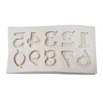 Molde De Silicone - 1738 - Números Floridos - 1 unidade - Mazulli - Rizzo