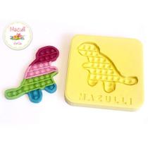Molde de Silicone 2338 Festa Pop It Fidget Toy Dino - 01 Unidade - Mazulli - Rizzo