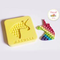 Molde de Silicone 2339 Festa Pop It Fidget Toy Unicórnio - 01 Unidade - Mazulli - Rizzo