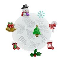 Molde De Silicone 244 - Conjunto De Natal 1 - Natal Flexarte