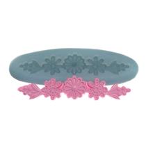 Molde De Silicone 258 - Cordão De Flores - Flor - Flexarte