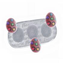 Molde De Silicone 276 - Trio De Ovinhos C/ Bolinhas - Páscoa