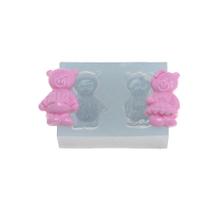 Molde De Silicone 302 - Casal De Ursinhos Animais Urso Bebê Molde De Silicone 302 - Casal De Ursinhos Animais Urso Bebê