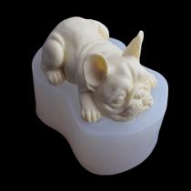 Molde de Silicone 3D Bulldog para Sabonete, Bolo e Chocolate