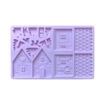 Molde De Silicone 3D Casa De Natal Para Chocolate, Doces, Pudim, Biscoito, Gelo E Decoração De Bolos Molde De Silicone 3D Casa De Natal Para Chocolate, Doces, Pudim, Biscoito, Gelo E Decoração De Bolos