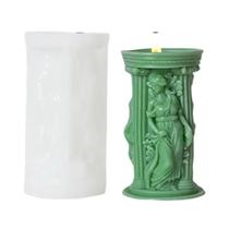 Molde De Silicone 3D Da Deusa Atena, Molde De Resina De Escultura De Mulher Deusa Em Coluna Grega Molde De Silicone 3D Da Deusa Atena, Molde De Resina De Escultura De Mulher Deusa Em Coluna Grega