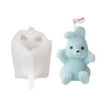 Molde De Silicone 3D De Coelho Para DIY Pudim Chocolate Doces Sabonete Aromaterapia Cera Gesso