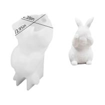 Molde De Silicone 3D De Coelho Sentado Para Artesanato DIY: Ornamento De Coelho Da Páscoa, Sabonete