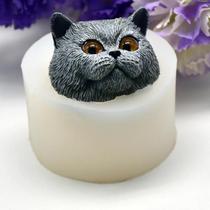 Molde De Silicone 3D De Gato Fofo Para Sabonete, Vela, Bolo, Artesanato De Aromaterapia, Molde DIY