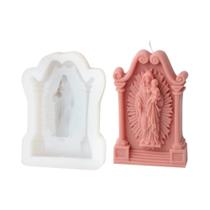 Molde De Silicone 3D De Jesus E Virgem Para Velas, Escultura Religiosa, Aromaterapia, Gesso, Resina,