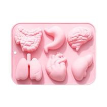 Molde De Silicone 3D De Órgão Para Halloween Para Chocolate, Doces, Pudim, Cubos De Gelo, Cupcake E Molde De Silicone 3D De Órgão Para Halloween Para Chocolate, Doces, Pudim, Cubos De Gelo, Cupcake E