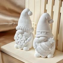 Molde De Silicone 3D De Papai Noel Abraçando Árvore E Floco De Neve Para Resina - Molde De Natal