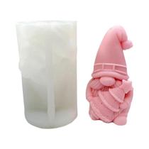 Molde De Silicone 3D De Papai Noel Barbudo Anão Para Velas, Guirlandas E Decoração De Natal Com Cera Molde De Silicone 3D De Papai Noel Barbudo Anão Para Velas, Guirlandas E Decoração De Natal Com Cera