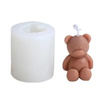 Molde De Silicone 3D De Urso Para Velas Aromáticas E Decoração DIY Em Gesso Para Casa