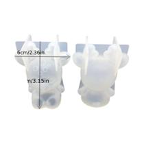Molde De Silicone 3D De Veado De Natal Com Efeito Espelhado Para DIY, Resina Epóxi Cristal, Gesso