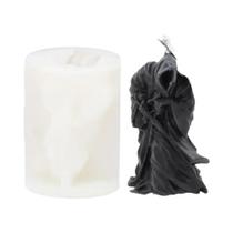 Molde De Silicone 3D De Vela De Guerreiro Fantasma Com Tema De Terror E Caveira Para Artesanato Em Molde De Silicone 3D De Vela De Guerreiro Fantasma Com Tema De Terror E Caveira Para Artesanato Em
