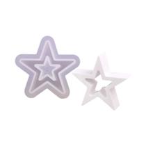 Molde De Silicone 3D Estrela DIY Para Fundição De Resina Em Formato De Estrela De Cinco Pontas Para