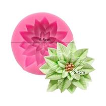 Molde De Silicone 3D Folha De Azevinho Para Natal, Para Bolo, Chocolate, Sabonete, Frutas, Flores,