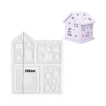 Molde De Silicone 3D Para Casa, Árvore De Natal DIY, Ornamento De Casa Em Formato De Estrela E