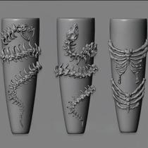 Molde De Silicone 3D Para Nail Art Com Design De Osso De Cobra E Estilo Terra Reciclada, Ferramenta Molde De Silicone 3D Para Nail Art Com Design De Osso De Cobra E Estilo Terra Reciclada, Ferramenta