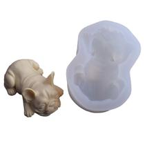 Molde de Silicone 3D para Sabonete - Formato French Bulldog Wokex