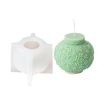 Molde De Silicone 3D Para Vela Aromática De Alce De Natal, Molde DIY Para Bola Em Relevo De Concreto