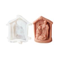 Molde De Silicone 3D Para Vela Da Sagrada Família Católica DIY Estátua De Jesus E Virgem Maria Molde De Silicone 3D Para Vela Da Sagrada Família Católica DIY Estátua De Jesus E Virgem Maria