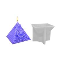 Molde De Silicone 3D Pirâmide Geométrica Para Velas, Resina, Sabonetes, Gelo E Artesanato De