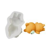 Molde De Silicone 3D Urso Dormindo Fofo Para Bolo, Mousse, Sorvete, Cupcake, Decoração DIY De