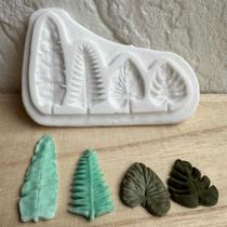 Molde de Silicone 4 Mini Folhas (01)