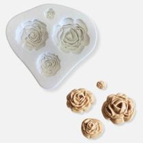 Molde de Silicone 4 Rosas