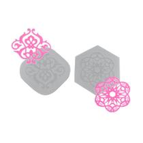 Molde De Silicone 422 - Dupla De Mini Rendas - Flexarte Molde De Silicone 422 - Dupla De Mini Rendas - Flexarte