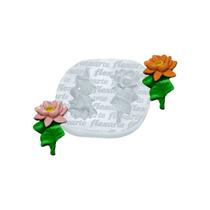 Molde de Silicone 492 - Dupla de Flores Latonya Peq flexarte Molde de Silicone 492 - Dupla de Flores Latonya Peq flexarte