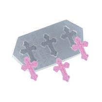 Molde De Silicone 497 - Trio Mini Cruzes - Cruz - Batizado