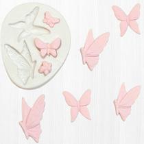 Molde de Silicone 5 Borboletas