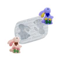 Molde de Silicone - 59 Dupla de Coelhos Marilyn Peq, 2,8cm Molde de Silicone - 59 Dupla de Coelhos Marilyn Peq, 2,8cm