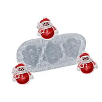 Molde De Silicone 642 - Trio De Bonecos De Neve Peq - Natal
