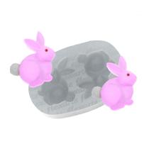 Molde De Silicone 643 - Dupla De Coelhos Weickert - Páscoa Molde De Silicone 643 - Dupla De Coelhos Weickert - Páscoa