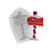 Molde De Silicone 674 - Placa Merry Christmas - Natal - Gelo