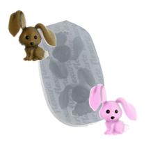 Molde De Silicone 733 - Dupla De Coelhinhos Lesley - Páscoa Molde De Silicone 733 - Dupla De Coelhinhos Lesley - Páscoa