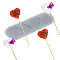 Molde De Silicone 783 - Pirulito Mexedor Coração Peq. 3,5 Cm Molde De Silicone 783 - Pirulito Mexedor Coração Peq. 3,5 Cm