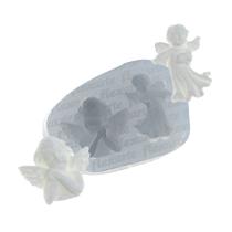 Molde De Silicone 797 - Dupla De Anjos Eva - Batizado Molde De Silicone 797 - Dupla De Anjos Eva - Batizado