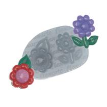 Molde De Silicone 799 - Dupla De Flores Aimee Flexarte