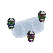 Molde De Silicone 877 - Trio De Caveiras Catrina - Halloween