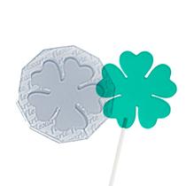 Molde De Silicone 911 Pirulito Trevo 5 Folhas 5cm - Flexarte