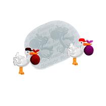 Molde De Silicone 939 - Dupla De Cegonha Com Bebê - Flexarte Molde De Silicone 939 - Dupla De Cegonha Com Bebê - Flexarte