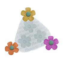 Molde De Silicone 941 - Trio De Florzinhas Reyna - Flexarte