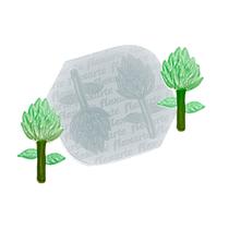 Molde De Silicone 945 - Dupla De Flor Nerissa Média Molde De Silicone 945 - Dupla De Flor Nerissa Média