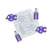 Molde de silicone 966 - Kit Professor 3 - Lápis + Letras ABC