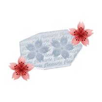 Molde de silicone 981 - Dupla de Flor Japonesa Haiobassam - Peq - 3cm Molde de silicone 981 - Dupla de Flor Japonesa Haiobassam - Peq - 3cm